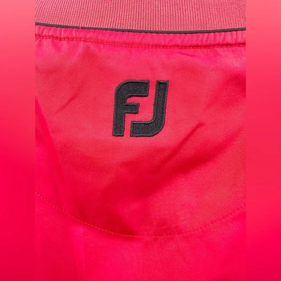 FootJoy FJ Men's V-Neck Windbreaker Pullover Jacket Red Size XXL - Picture 3 of 5